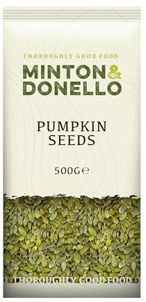 Minton & Donello - Raw Pumpkin Seeds, Nutrient-Rich, Perfect for Healthy Diets, 500g
