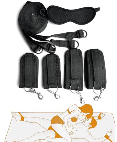 YUZHO Handschellen für sexspiele Fesseln sexspielzeug für paare BDSMS spielzeug hart für paare Sex spielzeug für die Bett Bondage Kit Play Handschellen Fuß Bondage Augenbinde