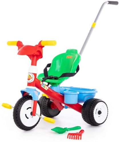 Polesie Dreirad Baby Trike m. Mulde 2-TLG. Sand-Set Schubstange Tretfahrzeug +12M