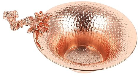 Amosfun 3 Pz Perdita Di Tè Pratico Imbuto Per Il Tè Fornitura Di Stoviglie Colino Da Cocktail Infusore Per Tè a Rete Utensili Da Tè Kung Fu Filtri Per Il Tè Colino Da Tè D'oro Golden Rame