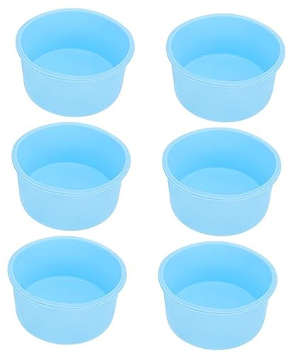 LABRIMP 6stücke Teiliges Kuchenformen Praktische Backformen Für Muffins Brownies Und Lebensmittelechtes Material Blau Für Kreative -bäckerei