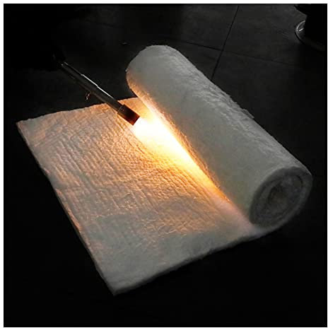 Rygcrud Industrie Keramische Faser Isoliermatte, 20 Mm Dick, 2400F Feuerfeste Schallwandauskleidung Für Öfen, Kessel, Pizzaöfen(61x500 cm)