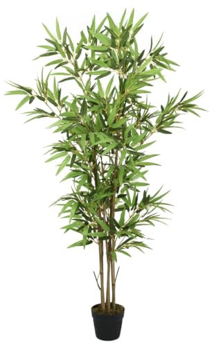 Buzaza Bambusbaum Künstlich 828 Blätter 150 cm Grün Zimmerpflanzen KüNstliche Balkonpflanzen Bonsai Baum Zimmerpflanzen