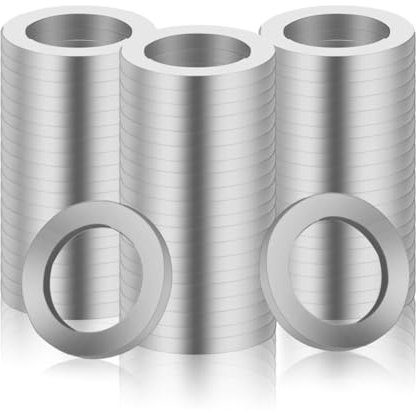 Bmliingchau 60 Stück Fitschenringe (M10) Φ10*15 * 1,5mm Unterlegscheiben Türscharnier Distanzscheiben Tür Unterlegscheiben Beilagscheiben Türscharnier Set Fitschenringe Zimmertüren