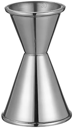 CHFYIJYHM Jigger Doble Pesado for Barra de cócteles, 30ml/60ml, for dispensación eficiente de cócteles, Apariencia Brillante, fácil Limpieza(Silver 30 60ml)