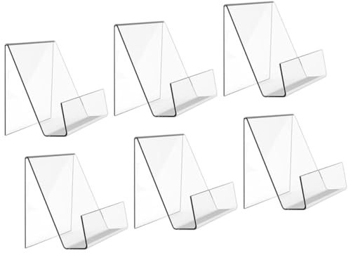 Operitacx 6stücke Acryl Buchständer Transparent Magazin Display Stand Buch Lagerung Präsentationshalter Für Büros Und Einzelhandelsgeschäfte