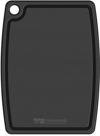 Greenworks Schneidebrett Recycelter Kunststoff 30x25cm Schwarz