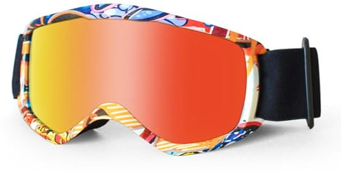 ZUOZUIYQ WXPXYBF Kinder SKI SKI Goggles HDLENS Doppelschicht Anti-Fogframe 100% Schutz Snowboardbrillen für Kinder im Alter von 6 bis 14 Jahren, C.
