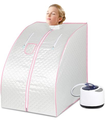 Sauna per casa, sauna portatile, sauna domestica, sauna con telecomando | sauna a vapore con evaporatore (sauna a vapore argentato)