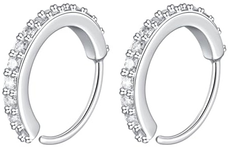 20 g näsring ring guld näsringar rostfritt stål tragus helix piercingring 6 mm 8 mm 10 mm gångjärn segment roséguld klicker näsring silver brosk rockörhänge piercing smycken för kvinnor män, Edelstein