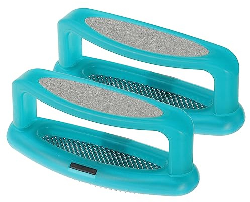 AUTSUPPL 2 Limas para Pies de Acero Inoxidable, Removedor de Callos y Tejido Muerto, Herramienta Ergonómica Color Aleatorio para Pedicura y Cuidado de Durezas