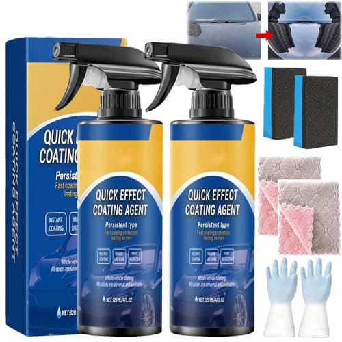 2 piezas Spray de recubrimiento rápido avanzado for vehículos,Aerosol Multifuncional De Acción Rápida for Automóviles,Aerosol 3 En 1 De Alta Protección for Automóviles,reparación y protección.