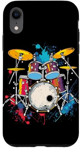 Kit de batterie Portrait Drums Cymbals Coque pour iPhone XR