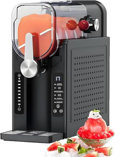 Hrxllb Máquina para Hacer Granizados, Helados, Batidos, Heladera – Capacidad 1,6L| No Necesita Hielo| 200W| autolimpieza,6 programas preestablecidos