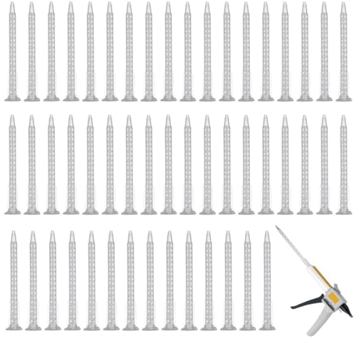 Lot de 50 buses mélangeuses pour résine époxy et cartouches adhésives 50 ml