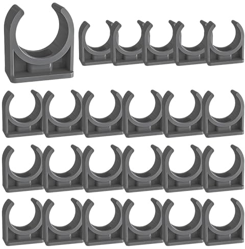 TONGIHS 30 pièces Colliers de tuyau, colliers de serrage, Support en U pour tuyau, pour la fixation de tuyaux en acier inoxydable, tuyaux en plastique caoutchouc