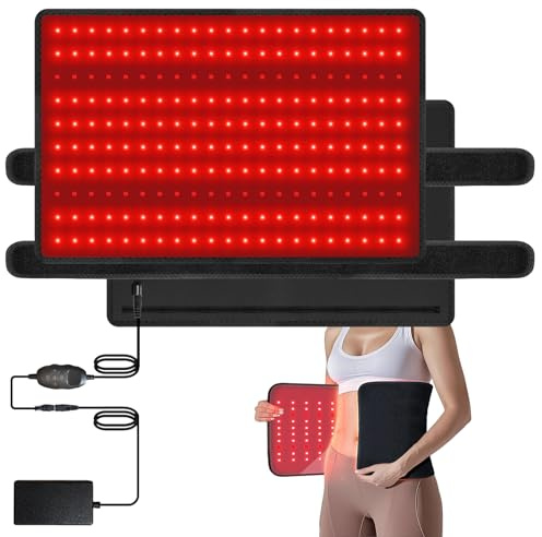 flowlamp Red Light Belt, 21 x 14 Large Red & Near Infrared Lamp Belt 660nm and 850nm with Timer Setting