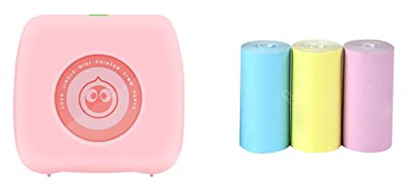 fotoprinter， Mini fickskrivare multifunktionell fotobild sedelskrivare etikettskrivare lägg till 3-färgs sedel(PK 3Color Note)