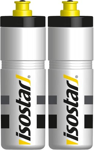 ISOSTAD Isostar Bidón Blanco, Tapón Hermético, Versatilidad Deportiva, 750 ml (Paquete de 2)