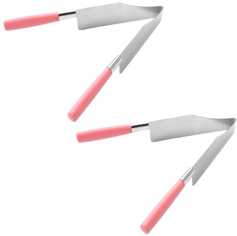 HOMSFOU Pinzas para Pasteles 2 Piezas de Acero Inoxidable Ajustables para Cortar Porciones, Herramienta de Cocina Ligera y Ergonómica, Adecuado para Fiestas, Banquetes y Color Aleatorio