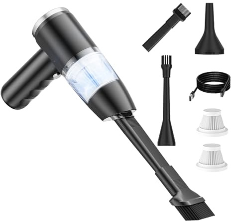 Aspirateur De Voiture Sans Fil | Souffleur Manuel Puissant - Aspirateur Portable avec Batterie Rechargeable - Pour Voiture Bureau Camion Intérieur Animaux De La Poussière Sol Tapis