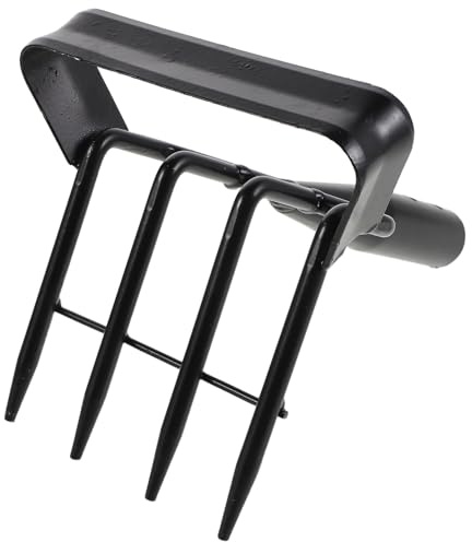 POPETPOP Rastrello Manuale per Diserbo in Acciaio al Manganese, Attrezzo da Giardino Versatile per Prato, Scavo e Manutenzione Cortile, Testa Ergonomica per Rimozione Precisa delle Erbacce