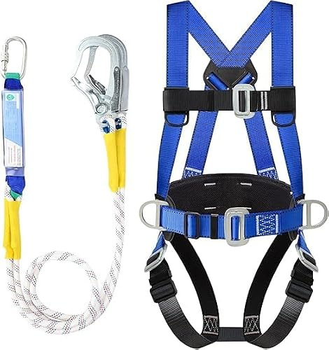 Auffanggurt Set mit Seil, Klettergurt für Dachdecker & Absturzsicherung