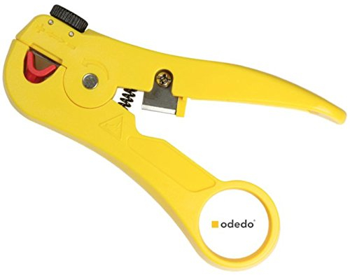 Pince à dénuder odedo avec coupe-câble pour câble réseau, câble Ethernet, câble d'antenne coaxial, pince à dénuder avec coupe-fil, pince à dénuder
