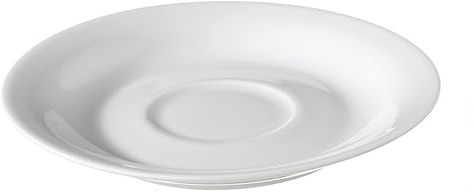 METRO Professional Juego de 6 platos para taza de café Fine Dining, porcelana, blanco, 14,5 cm de diámetro, aptos para microondas y lavavajillas