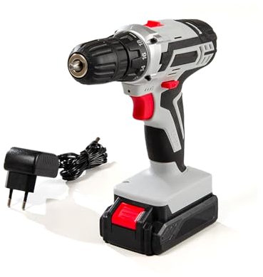 Avilia - Trapano Avvitatore Batteria 20V con 2 Velocità, Mandrino 10mm e LED Integrato, Ideale per Forare e Avvitare Legno e Metallo, Ricaricabile con Batteria Litio 1300mAh