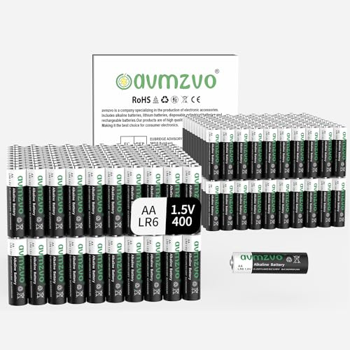 avmzvo AA-batterier, LR6 1,5 V, 400 stycken alkaliska batterier, långvarig kraft