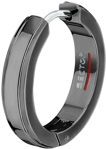 Sector No Limits Mono Orecchino Uomo in Acciaio, Smalto, Collezione ROW, Regalo Uomo Compleanno - SACX26