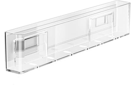 Zeitschriftensammler-Halter, an der Wand montierter Zeitschriftenständer, kleiner Zeitschriftenständer aus Acryl, 45 cm lang, zur Wandmontage, Zeitungs- und Broschürenständer, transparentes Lagerregal