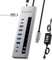 PULWTOP Hub USB C alimentato, 10 in 1 HUB USB-C con 3 x USB A/C 10 Gbps, 3 x USB-A 5 Gbps, USB A 2.0, 100W USB-C PD, 2 x 24/45 W USB-C PD Data Hub di ricarica per PC/laptop (adattatore 72 W incluso)