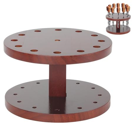 Wooden Dart Holder Stand, Shelf Darts Holder, Decoration Dart Holder, Display Rack for Darts Holder, Dart Holder for Home, Dart Accessories, Tabletop Display Rack for Steel or Soft Tip Darts (Round)