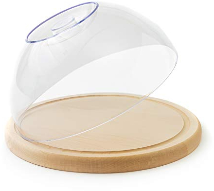 Tuuli Kitchen Formaggiera Tagliere Cucina Legno Antibatterico Piatto Contenitore Porta Formaggio Conservare Pane Affettato Dolci