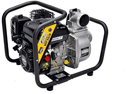 Briggs & Stratton Hochleistungs & Tragbare Benzin Reinwasserpumpe mit 60 000 l/h Förderleistung ✦ 30m Wasserhub ✦ 3600 U/min Viertakt-Benzinmotor und enthaltenem Zubehör, von WASPPER (WP30-B)