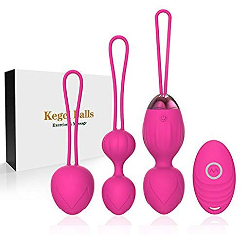 Beckenboden Kugeln Trainingskugeln, mit Fernbedienung, 2 in 1 Silikon Übung Bälle für die Blasenkontrolle und Beckenbodenübungen (Rosa)