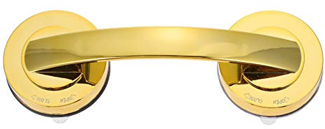 Cabilock Duschgriff Saugnapf Badewannengriff Mobiler Haltegriff Anti- Rutsch ohne Bohren Sauggriff Wandgriff für Duschraum Senioren Kinder Schwangere Golden