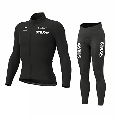Herren Langarm Radsportanzüge, Herren Radbekleidung Winter Fleece Radtrikot Fahrradanzug Herren Winter, Herren Fahrradbekleidung Set Radtrikot Langarm
