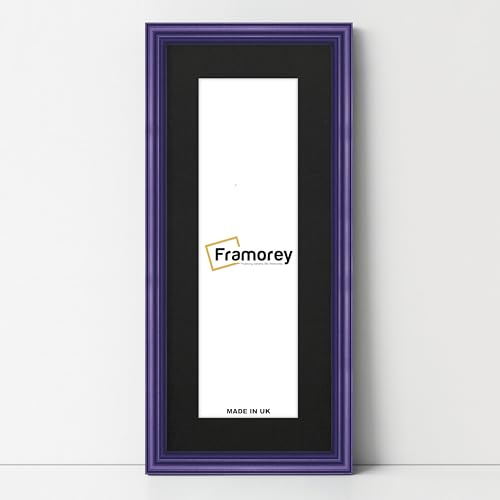 FRAMOREY Panoramic Style Antique LW Picture Frame, 24x16 Purple Photo Frame With 20x12 Black Mount Wall Art Poster Frame, Modern Photo Frames, Home Décor Frames
