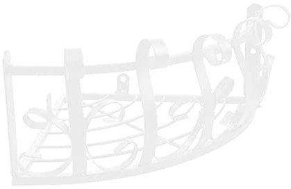 Schwebende Regale Iron Art Blumentopfregal, an der Wand befestigtes Blumenregal, hängender halbrunder Blumenständer, hängender Korb, Blumentöpfe, dekoratives Wandregal für den Innenbereich für das Hei