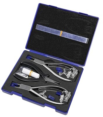 AISITESY Gafas sin montura Marco Siluetas Gafas Kit óptico Alicates Reparación Desmontaje Herramienta