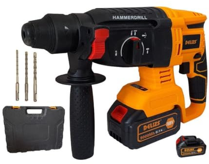 OISE ART STORE Trade Shop - Trapano Scalpellatore A Batteria 21v 9ah Martello Demolitore SDS Plus Dl26-1