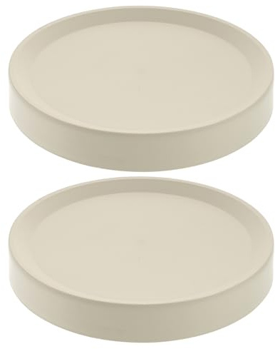 GANAZONO 2 Pezzi In Vaso Esterno Supporto Per Camera Ruote Bianco Grigio Rotondo Uso Dovere Ufficio Stand Invisibile Con Vasi Fiori Pollici Balcone Mensola Piattini Pesanti Per Mover