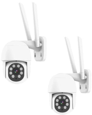 Semac Pack 2 x Caméra Motorisée Extérieure Full HD Vision Nocturne Connexion WiFi Compatible Tuya