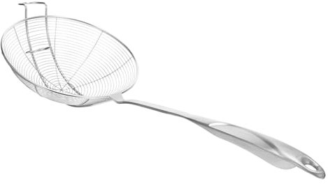 BRIGHTFUFU Colador de Acero Inoxidable Espumadera Forma de S Cuchara Filtrante para Cocinar Colador de Alimentos Cocina