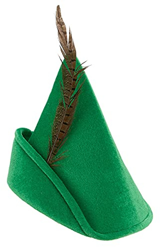 ADAMEL PARTY Hut Robin Hood I Mütze grün mit Feder I Bogenschütze I Kopfbedeckung für Erwachsene