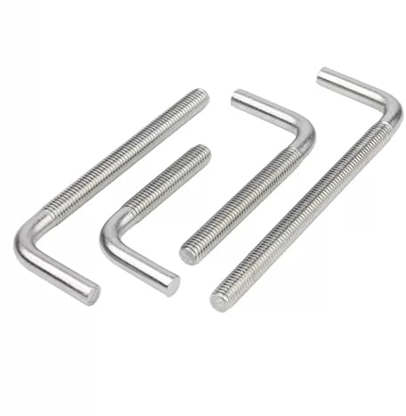 304 Edelstahl 7 / L-förmiger rechtwinkliger Ankerbolzen M4M5M6M8M10M12 (Size : 5pcs M6X80)