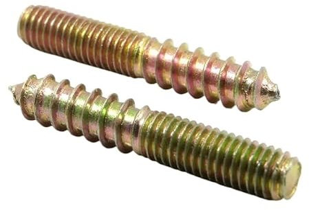 Doppelkopfschrauben, M6, M8, M10, Stockschraube, Holz-Metalldübel, doppelseitige Möbelbefestigung, selbstschneidende Schrauben, Holzgewindebolzen, 10 Stück (Size : M8X50)